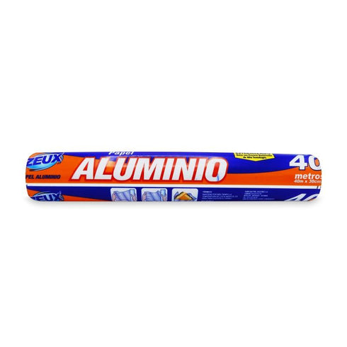 PAPEL ALUMINIO ZEUX 40MT RPTO